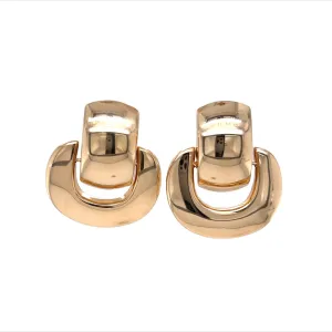 Geometric Swinging Dangle Earrings in 14K Yellow Gold