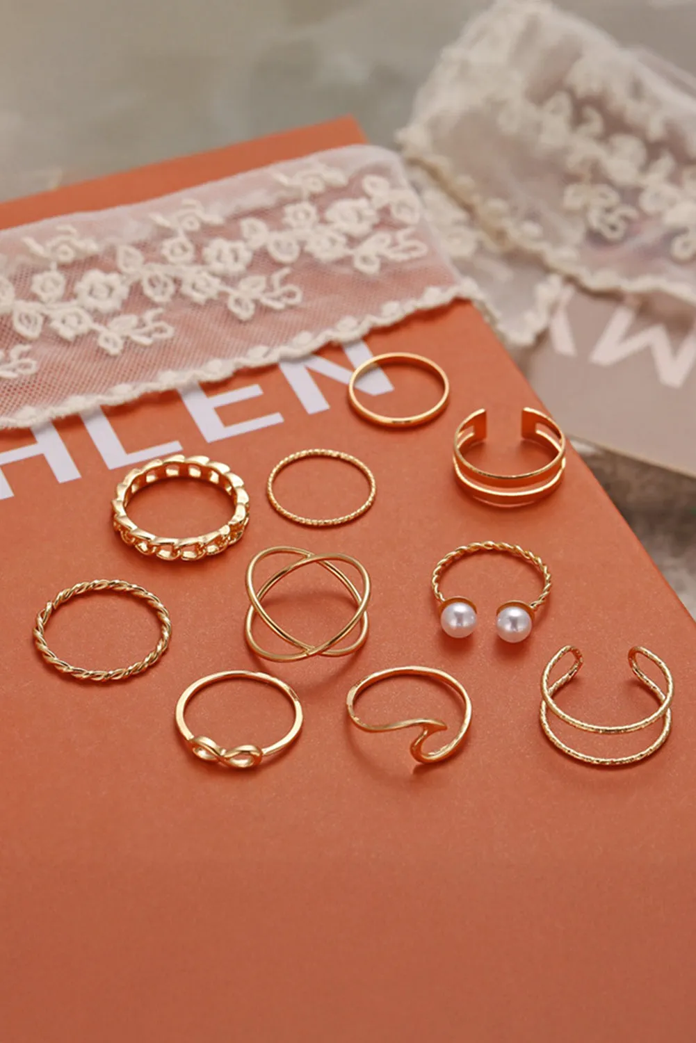 Gold Fashion Knuckle Ring set