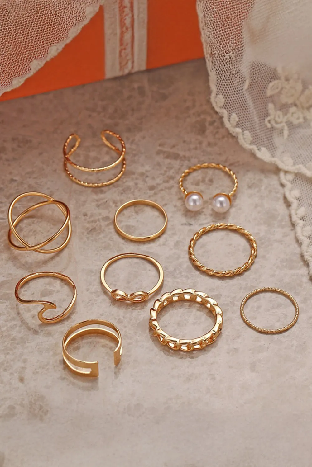 Gold Fashion Knuckle Ring set
