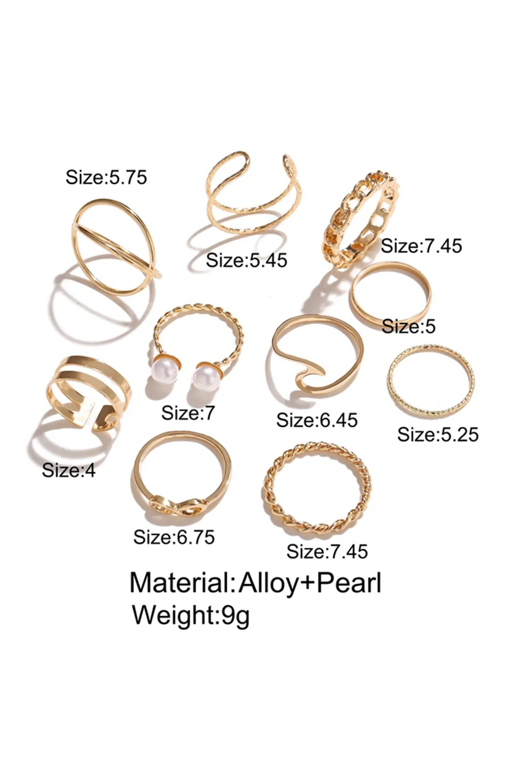 Gold Fashion Knuckle Ring set