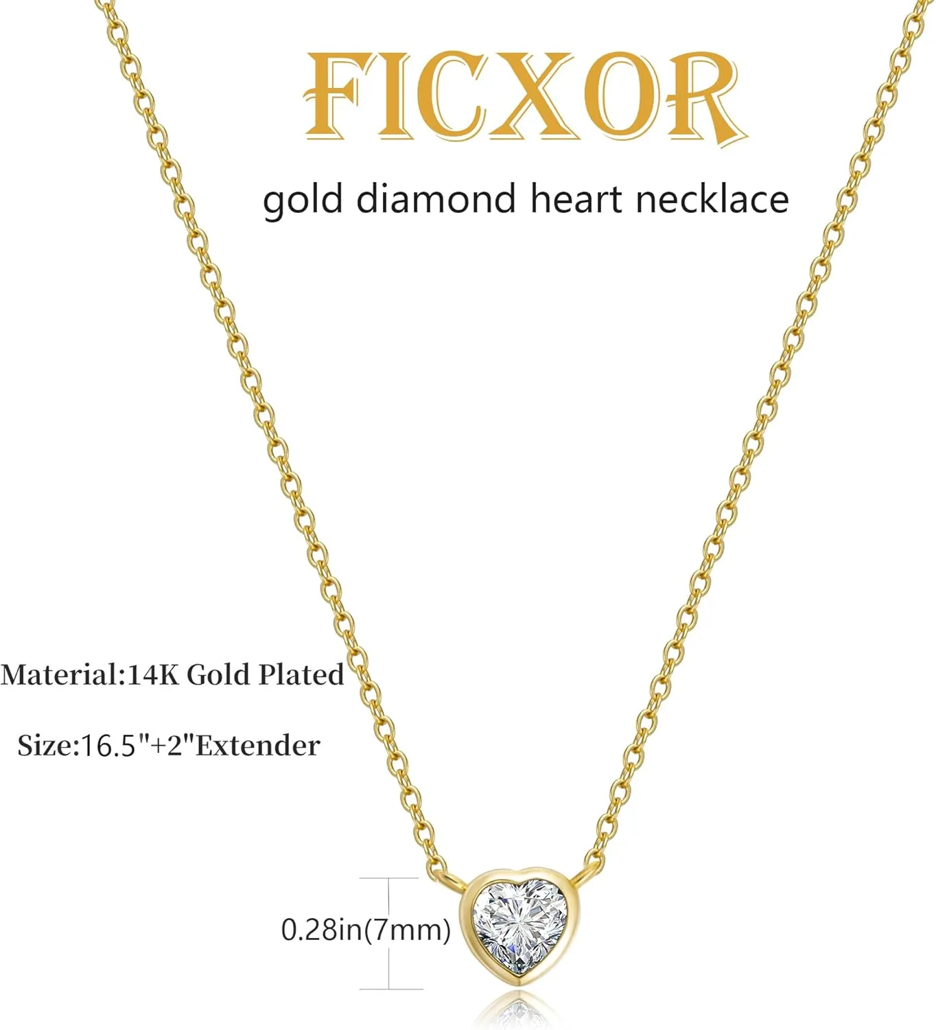 Gold Necklace for Women,Dainty Gold Heart Pendant Necklace 14K Gold Plated Choker Necklace Simple Small Gold Necklace Cute Necklaces for Women Trendy Necklaces Gold Jewelry Gifts