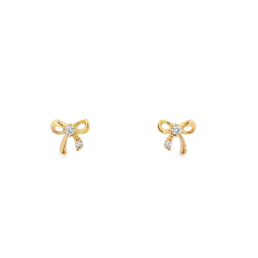 Gold Ribbon Earrings