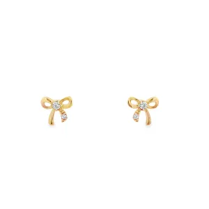 Gold Ribbon Earrings