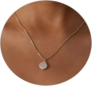 Gold Silver Pearl Necklaces for Women Dainty Pearls Necklace Round Imitation Choker Simple Bridesmaid Wedding Jewelry