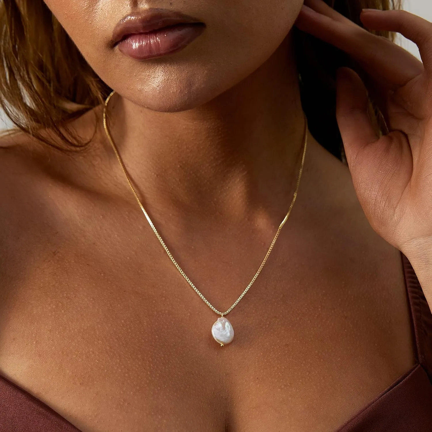 Gold Silver Pearl Necklaces for Women Dainty Pearls Necklace Round Imitation Choker Simple Bridesmaid Wedding Jewelry