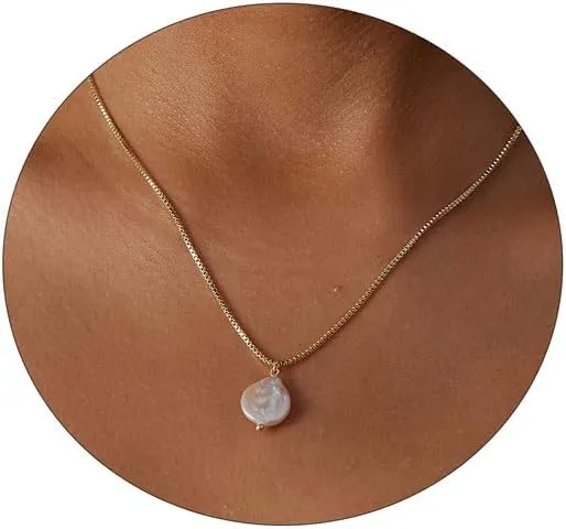 Gold Silver Pearl Necklaces for Women Dainty Pearls Necklace Round Imitation Choker Simple Bridesmaid Wedding Jewelry