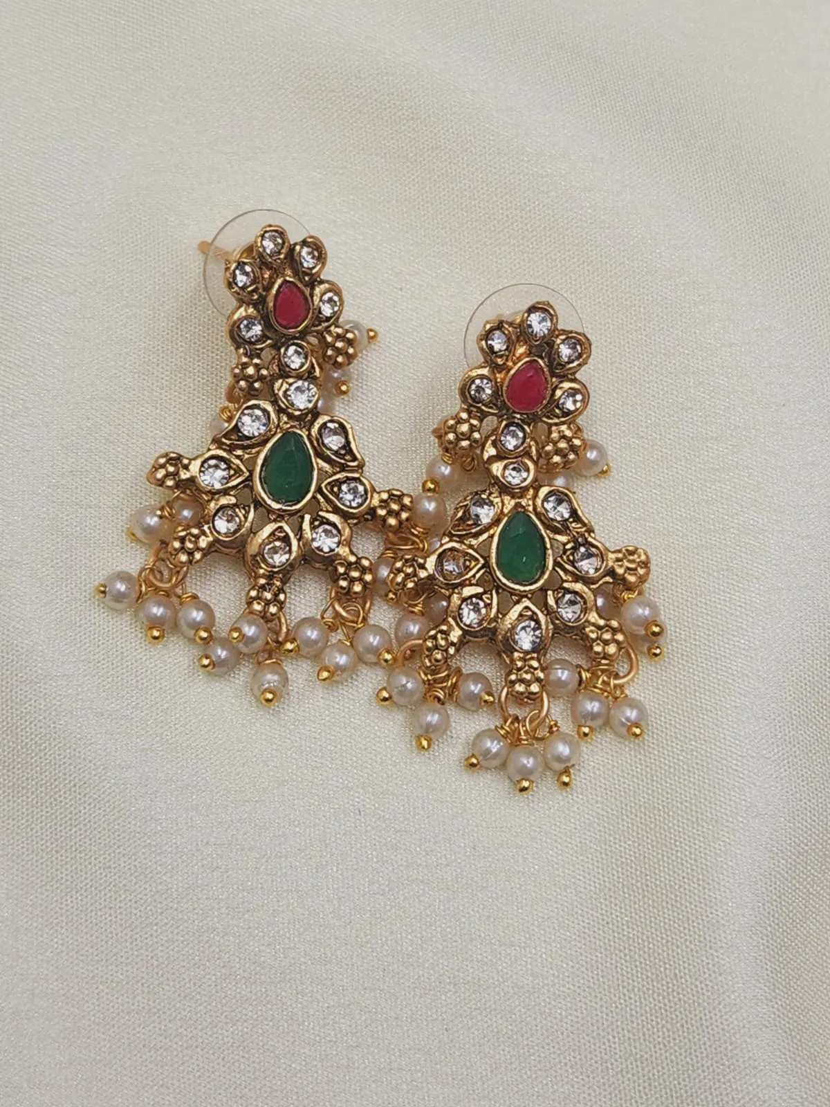 Gota Pusalu Temple Set with Earrings