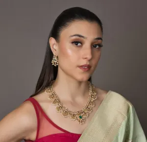 Gota Pusalu Temple Set with Earrings