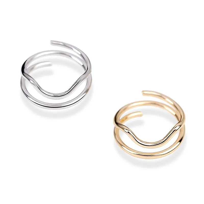 Gothic Metal Line Thin Nail Rings Daily Fingertip Protective Cover Trendy Ring