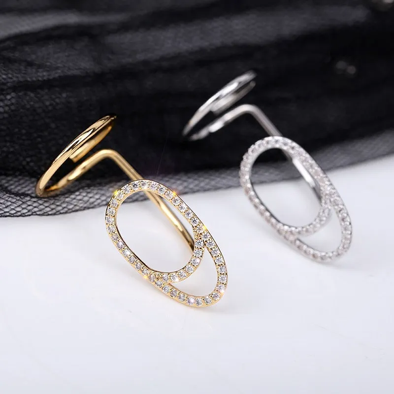Gothic Metal Line Thin Nail Rings Daily Fingertip Protective Cover Trendy Ring