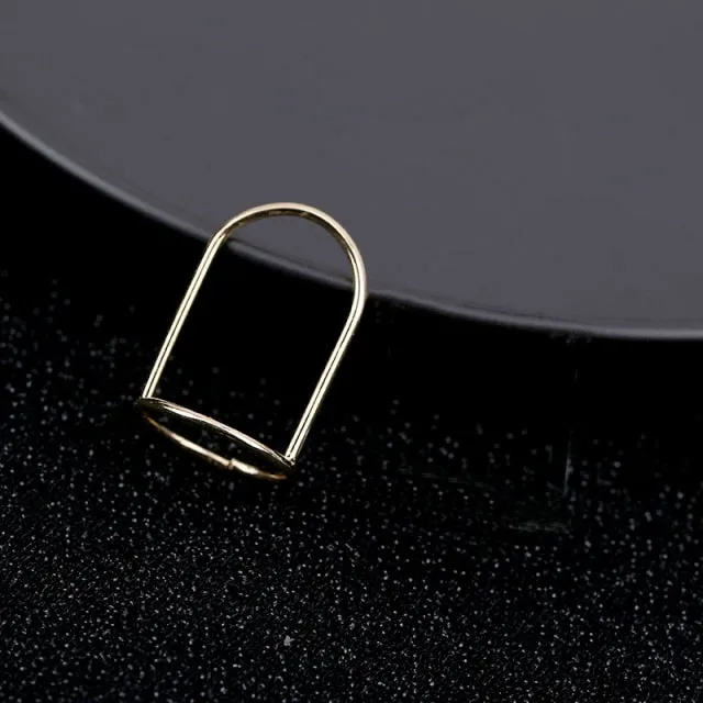 Gothic Metal Line Thin Nail Rings Daily Fingertip Protective Cover Trendy Ring