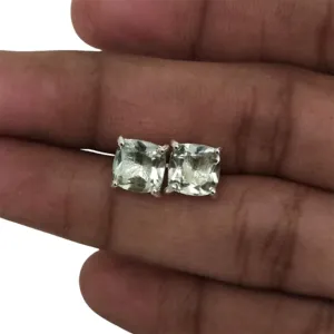 Green Amethyst Earring, Dainty Stud Earrings, Handmade Stud Earrings, Amethyst Statement Earring, Gemstone Earrings, Pushback Stud Earring, Green Gemstone Earring, February Birthstone, Promise Gift