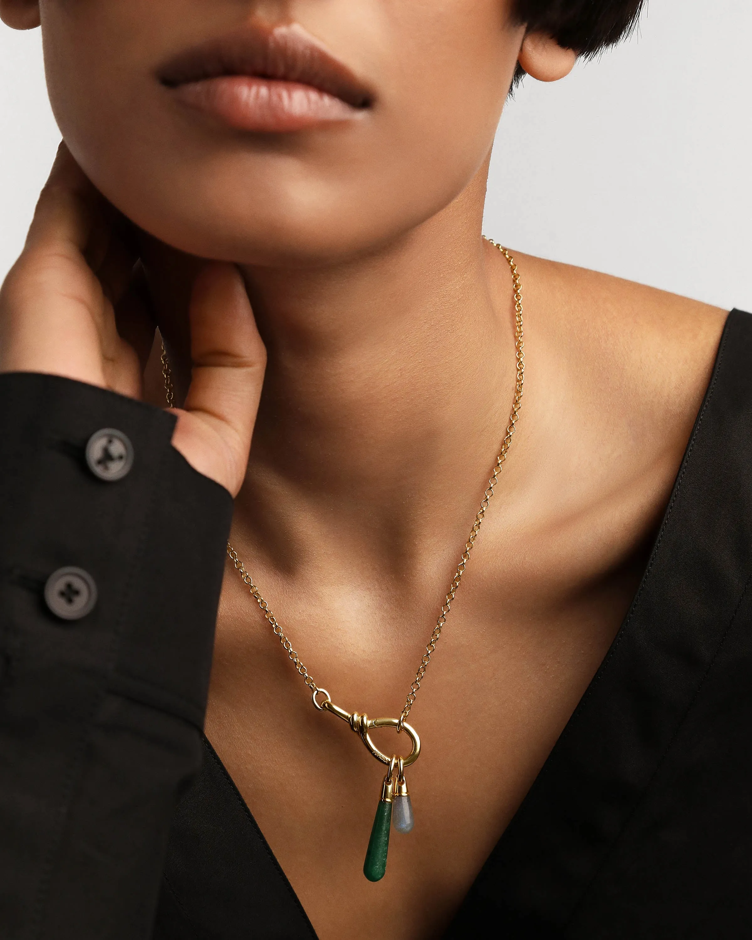 Green Aventurine Large Drop Pendant