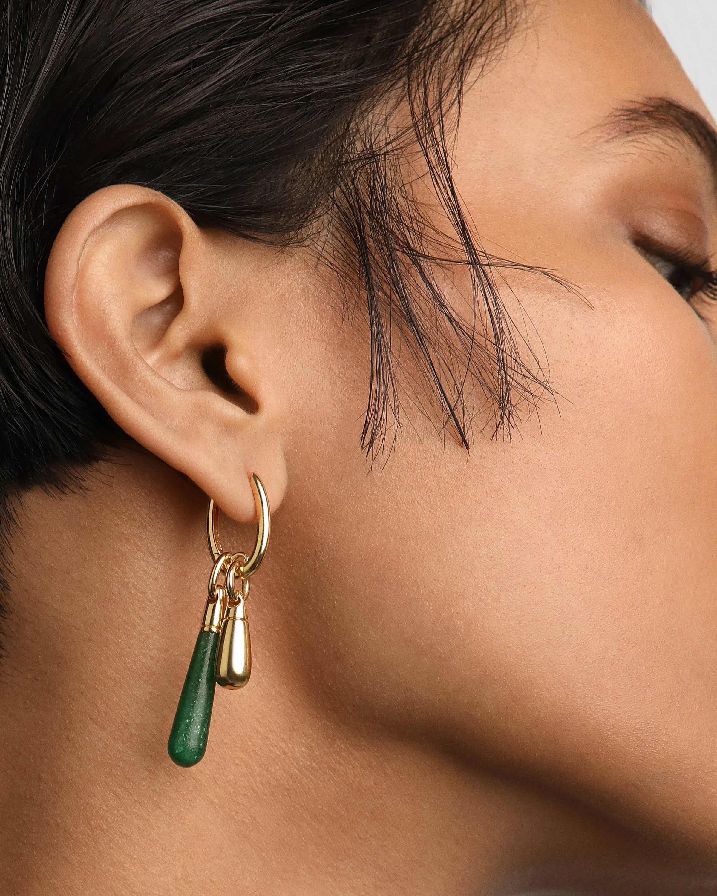 Green Aventurine Large Drop Pendant