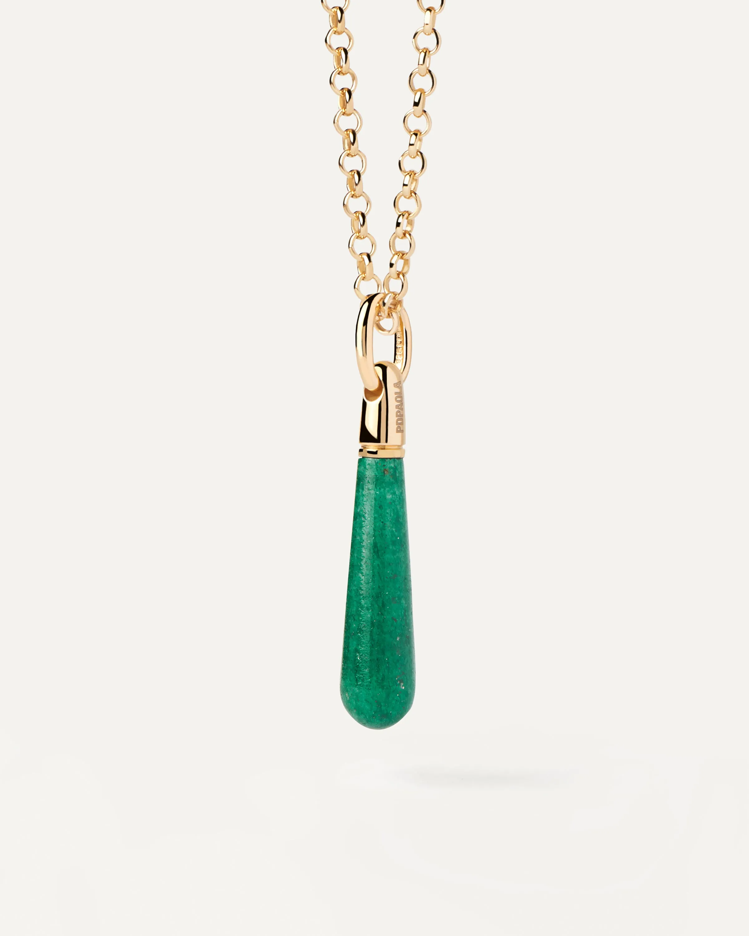 Green Aventurine Large Drop Pendant