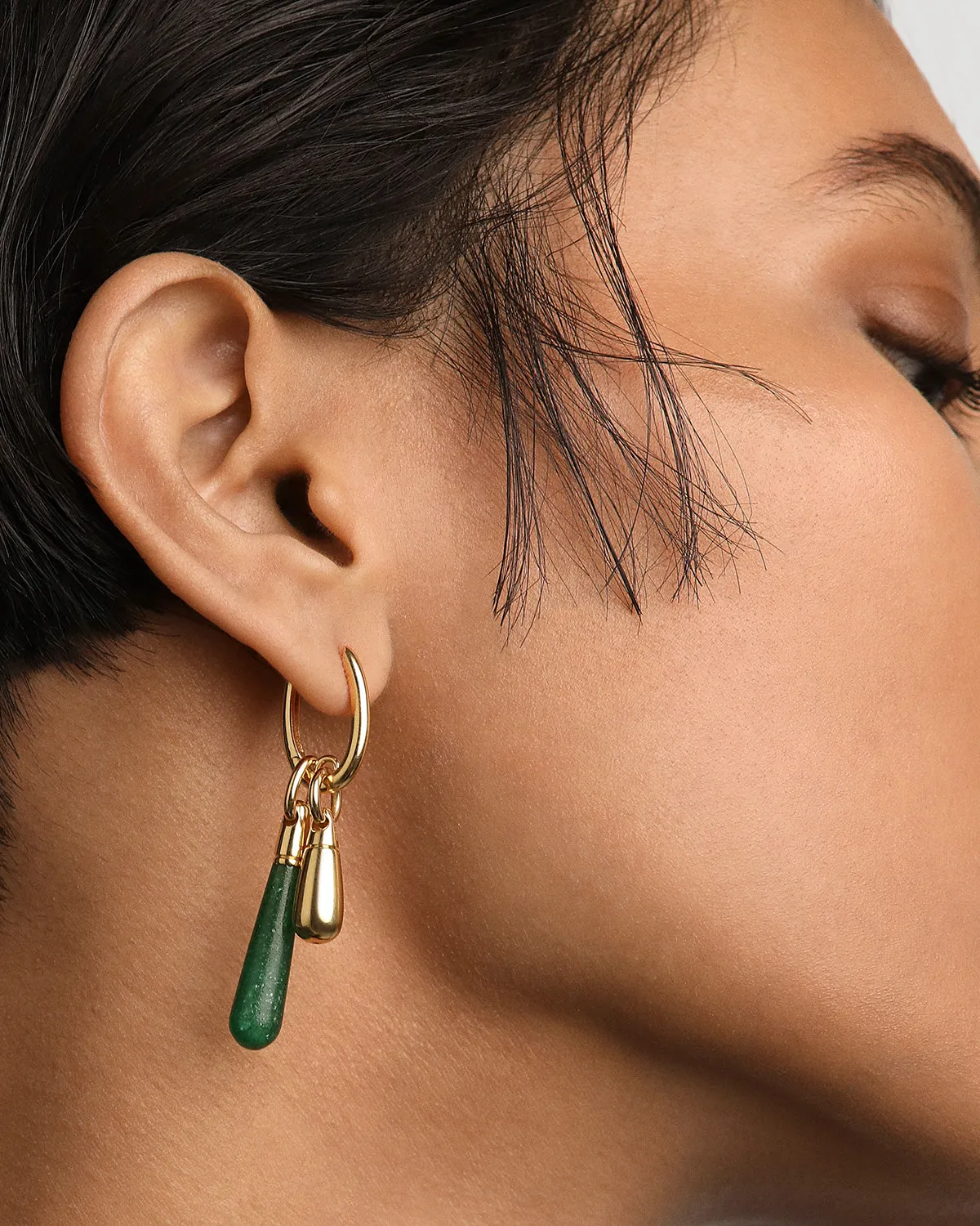 Green Aventurine Large Drop Pendant