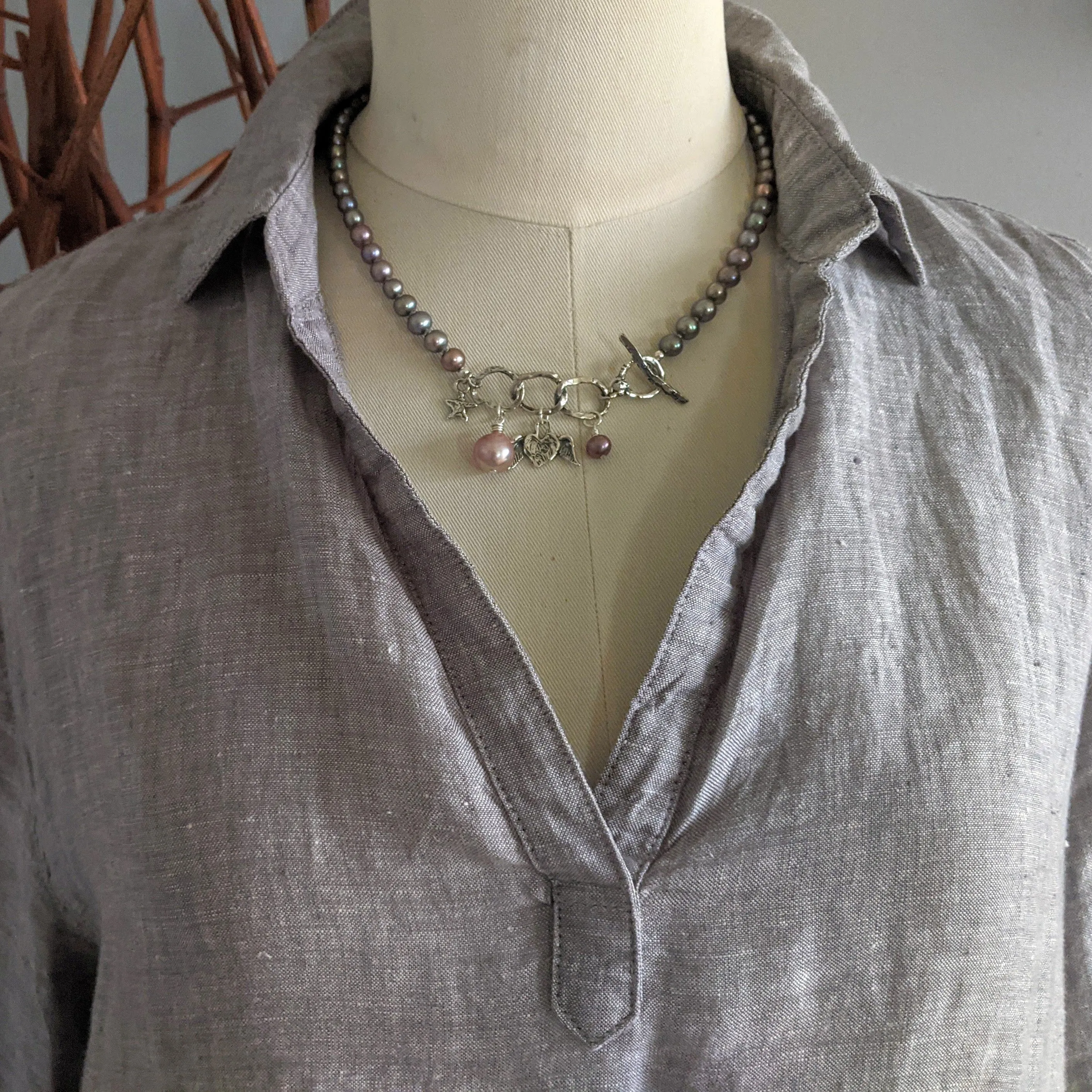 Grey Pearl Necklace