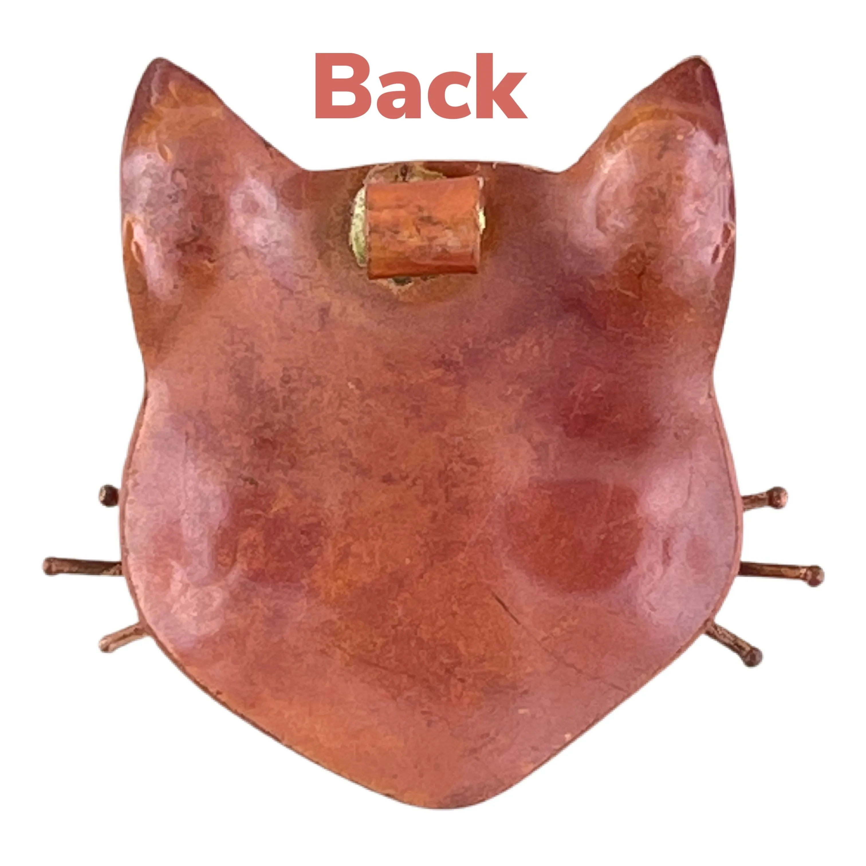 Handmade Big Cat Head Copper Pendant