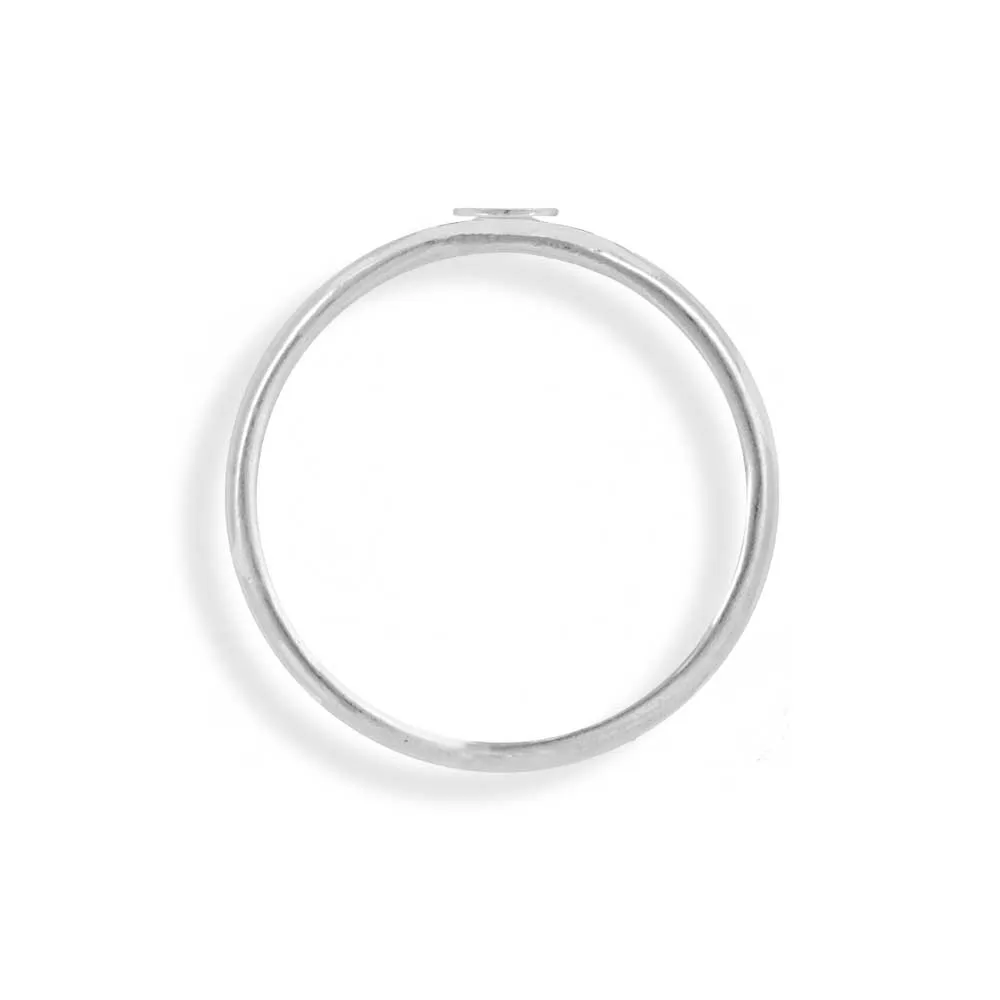 Handmade Silver Thin Ring With a Small Disk