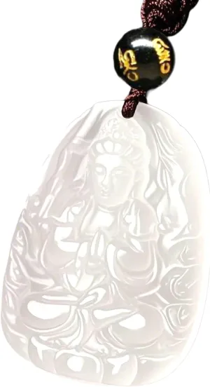 Healthy Pregnancy Gifts for Expecting Mom,Natural Jade Stone Buddha Talisman Necklace Pendant,Hope Spiritual Necklaces for Women, First Time Mom Gifts,Chinese Protection Necklace for Women