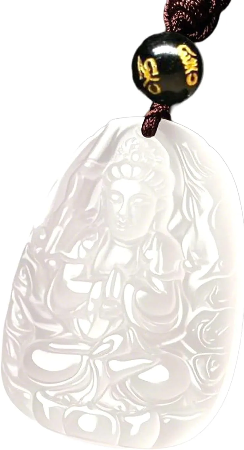 Healthy Pregnancy Gifts for Expecting Mom,Natural Jade Stone Buddha Talisman Necklace Pendant,Hope Spiritual Necklaces for Women, First Time Mom Gifts,Chinese Protection Necklace for Women