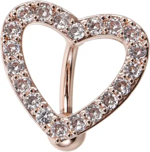 Heart Shape Belly Button Navel Ring Fashion Piercing Jewelry for Women Halloween Body Ring Rose Gold