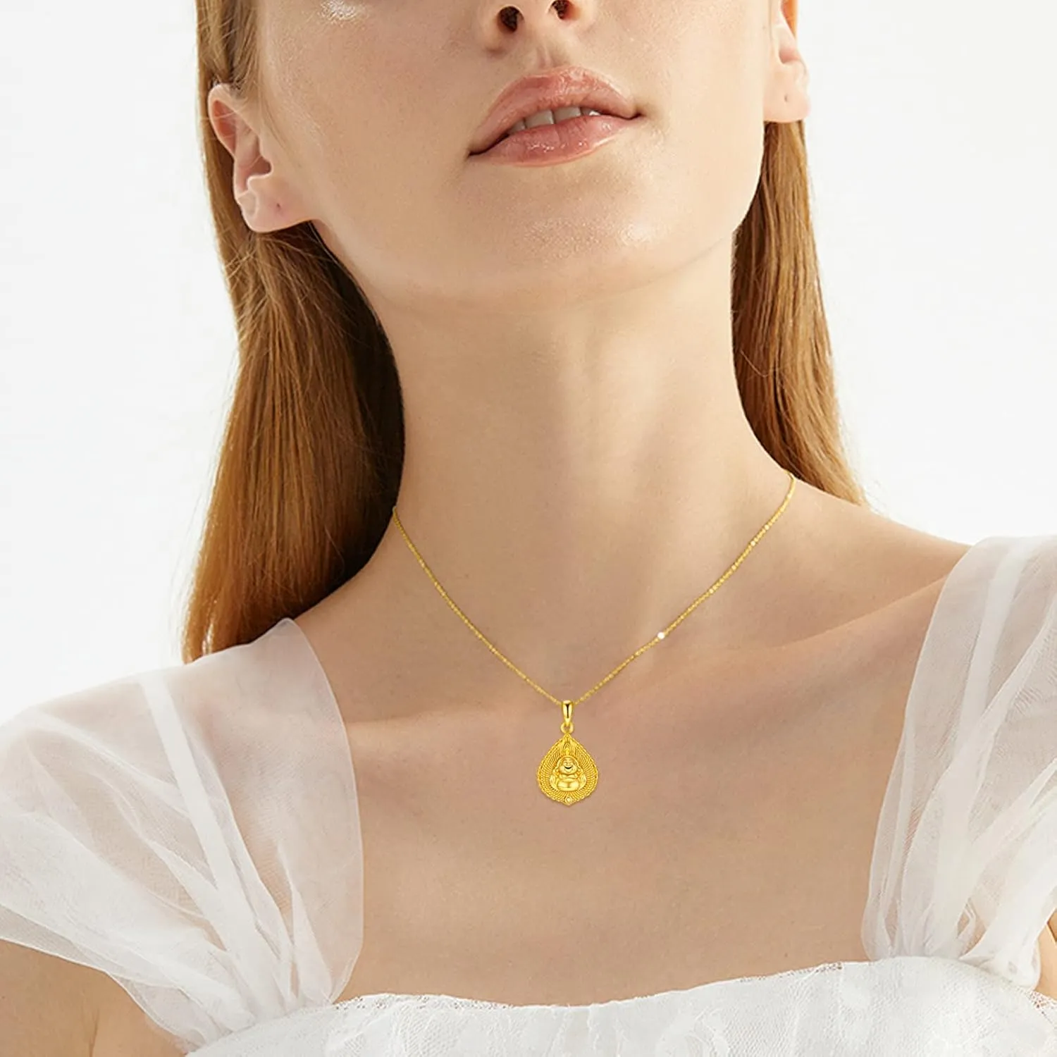 Hebrew Chai/Hekate Triple Moon Goddess/Lighthouse/Buddha/Feather/Celtic Clover Necklace Sterling Silver Chai Life Jewish Christian Jewelry Gifts for Women Girls