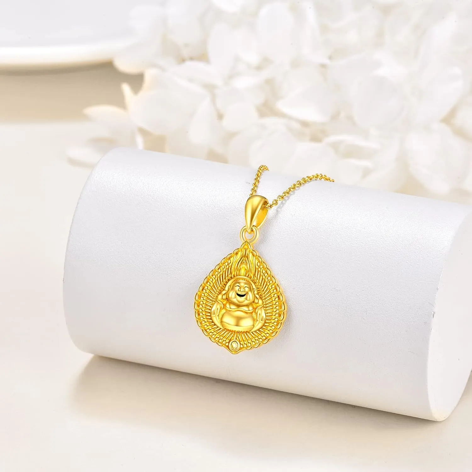 Hebrew Chai/Hekate Triple Moon Goddess/Lighthouse/Buddha/Feather/Celtic Clover Necklace Sterling Silver Chai Life Jewish Christian Jewelry Gifts for Women Girls