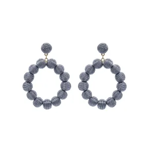 Hematite Woven Oval Earrings