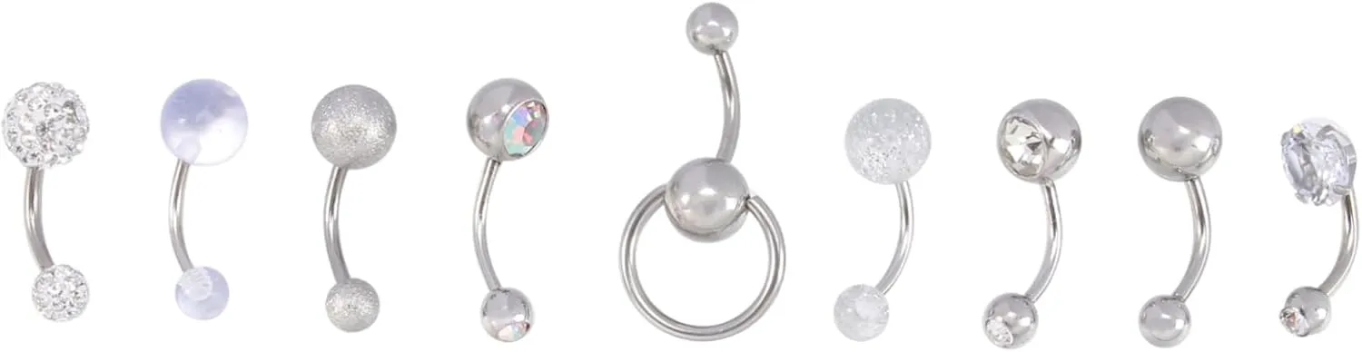 Homoyoyo Navel Nail Bellybutton Cute Belly Button Hoop Belly Button Body Piercing Rings Navel Piercing Ring Belly
