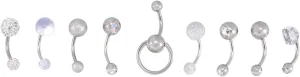 Homoyoyo Navel Nail Bellybutton Cute Belly Button Hoop Belly Button Body Piercing Rings Navel Piercing Ring Belly