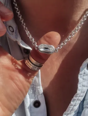 Horizontal Crystal Chain Necklace