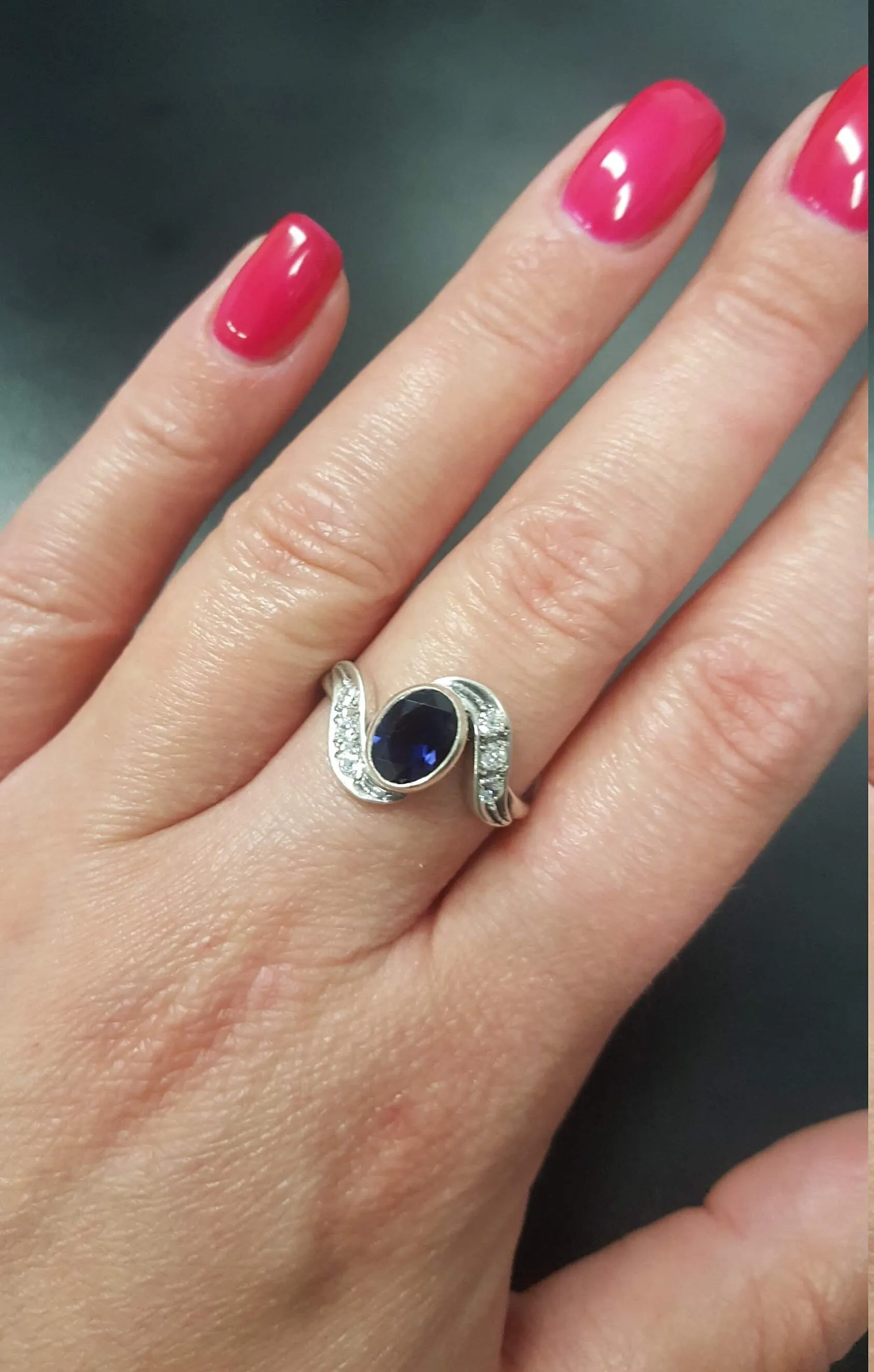 Iolite Ring - Purple Promise Ring - Classy Vintage Ring