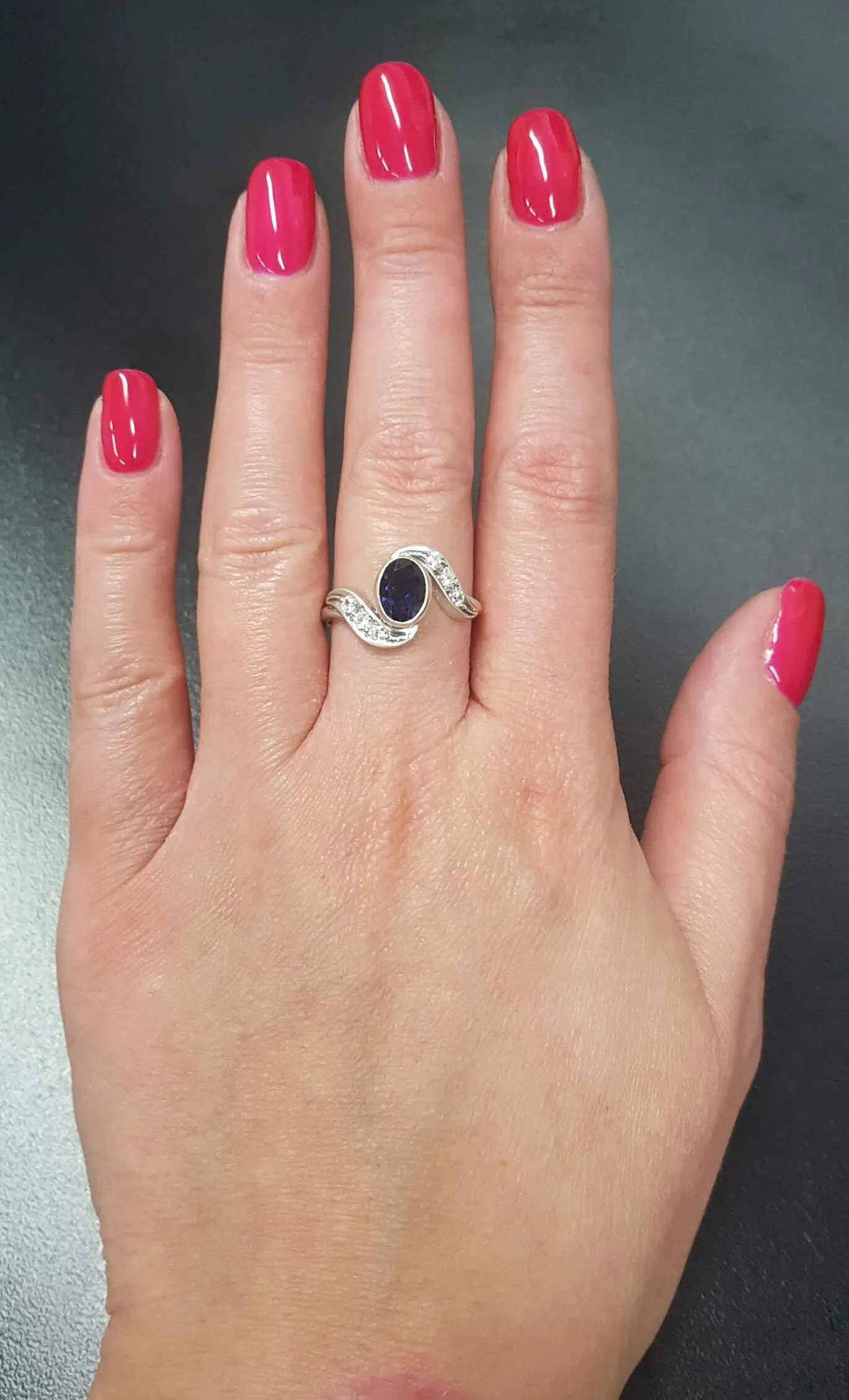 Iolite Ring - Purple Promise Ring - Classy Vintage Ring