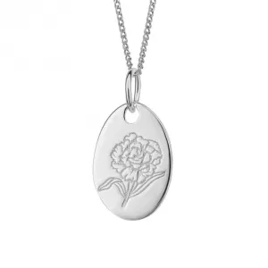 January Carnation Birth Blooms Pendant P5115