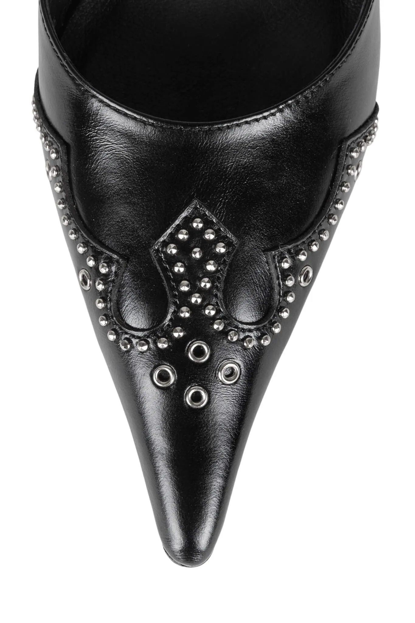 Jeffrey Campbell Bite-Me Black Slip On Stiletto Heel Pointed Toe Mule Pumps
