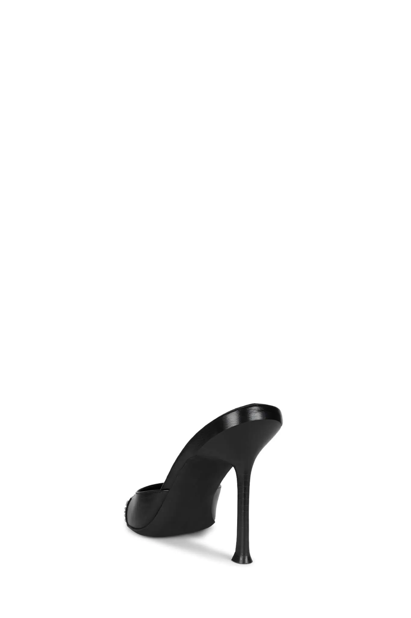 Jeffrey Campbell Bite-Me Black Slip On Stiletto Heel Pointed Toe Mule Pumps