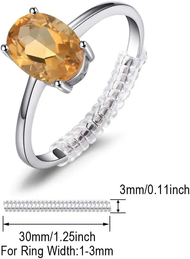 JewelryPalace Class Natural Gemstone Garnet Peridot Amethyst Citrine Blue Topaz Birthstone Solitaire Engagement Rings for Women, Anniversary 14K Gold Plated 925 Sterling Silver Promise Rings for Her