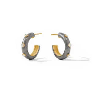 Julie Vos Mixed Metal Noel Stone Hoop Earrings