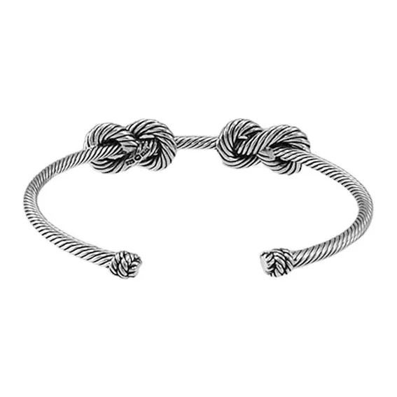 Jump… but hold on to that Sterling Silver Rope Cuff Bracelet
