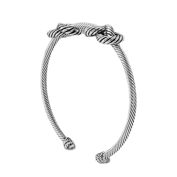 Jump… but hold on to that Sterling Silver Rope Cuff Bracelet