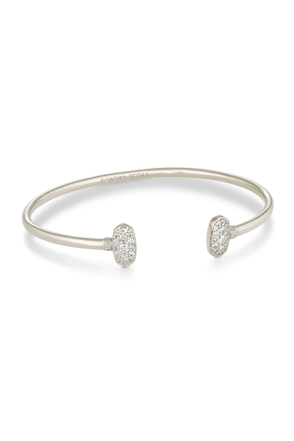 Kendra Scott: Grayson Silver Cuff Bracelet - White Crystal