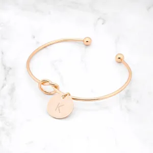 Knot Initial Bracelet - Gold