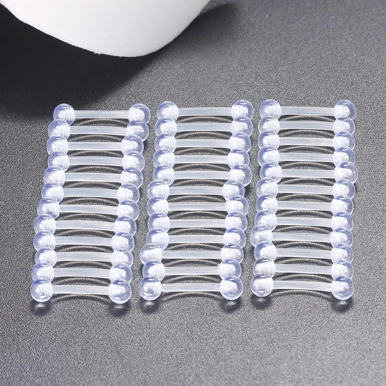 Kridzisw 16G Clear Plastic Curved Barbells Eyebrow Ring Snake Eyes Tongue Rings Acrylic Bioflex Cartilage Helix Tragus Earrings Nipple Belly Lip Ring Piercing Retainer Length 6mm 8mm 10mm 12mm 36pcs
