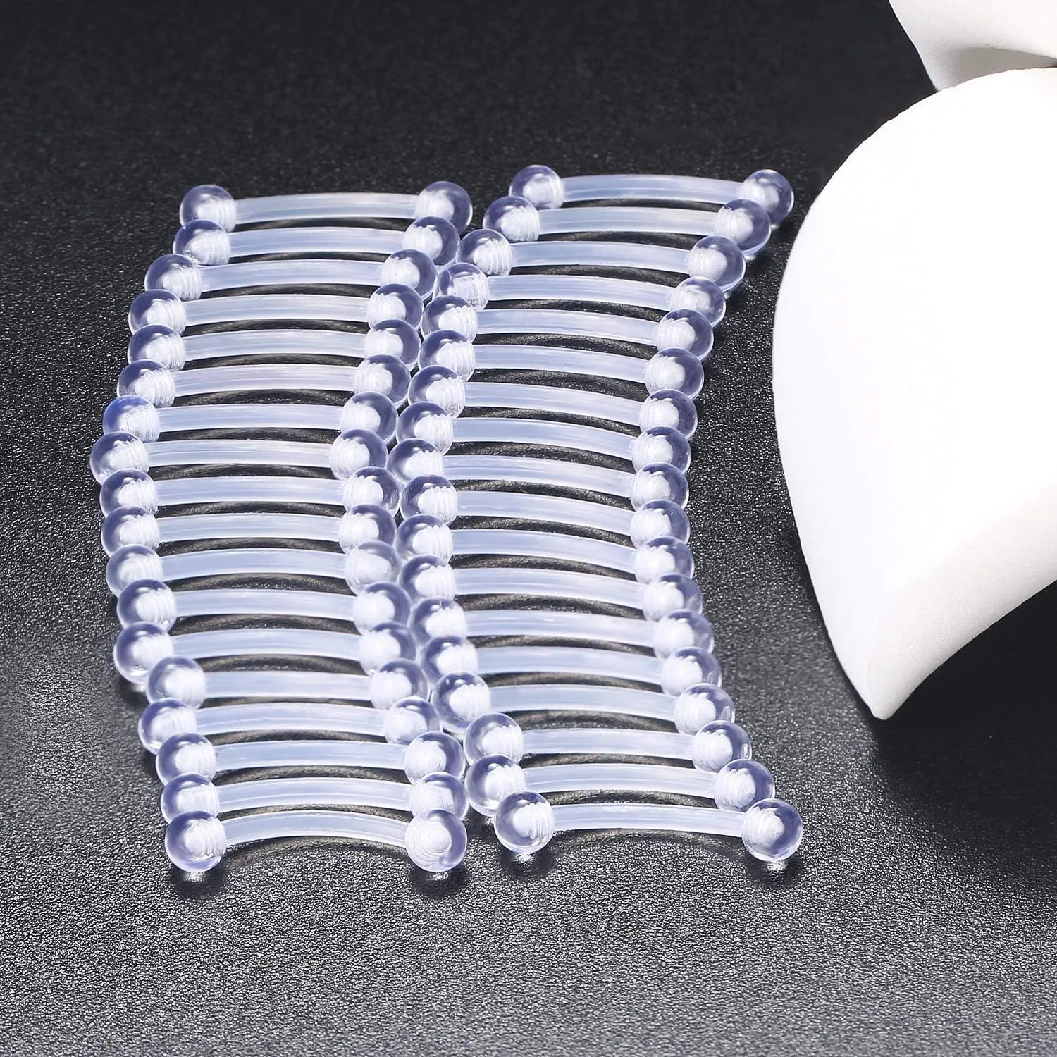 Kridzisw 16G Clear Plastic Curved Barbells Eyebrow Ring Snake Eyes Tongue Rings Acrylic Bioflex Cartilage Helix Tragus Earrings Nipple Belly Lip Ring Piercing Retainer Length 6mm 8mm 10mm 12mm 36pcs