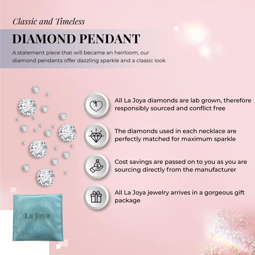 Lab Grown Diamond Cross Necklace For Women | GH Color VS/SI Clarity 1/20-1 CT. TW. Diamond Pendant Necklace in 925 Sterling Silver | Various Designs to Choose From