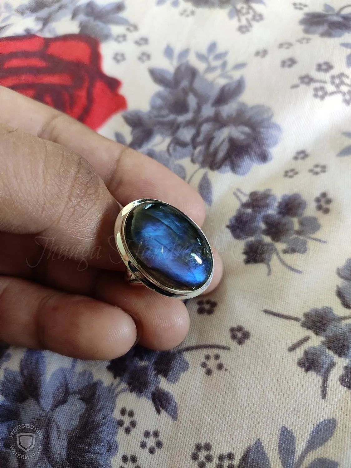 Labradorite Silver Ring, Sterling Silver Ring, Natural Ring, Birthstone Ring, Gift For her, Blue Fire Ring, Gothic Ring, Bridal Ring, Boho Ring, Blue Flash Ring, Wedding Engagement Ring, Midi Ring