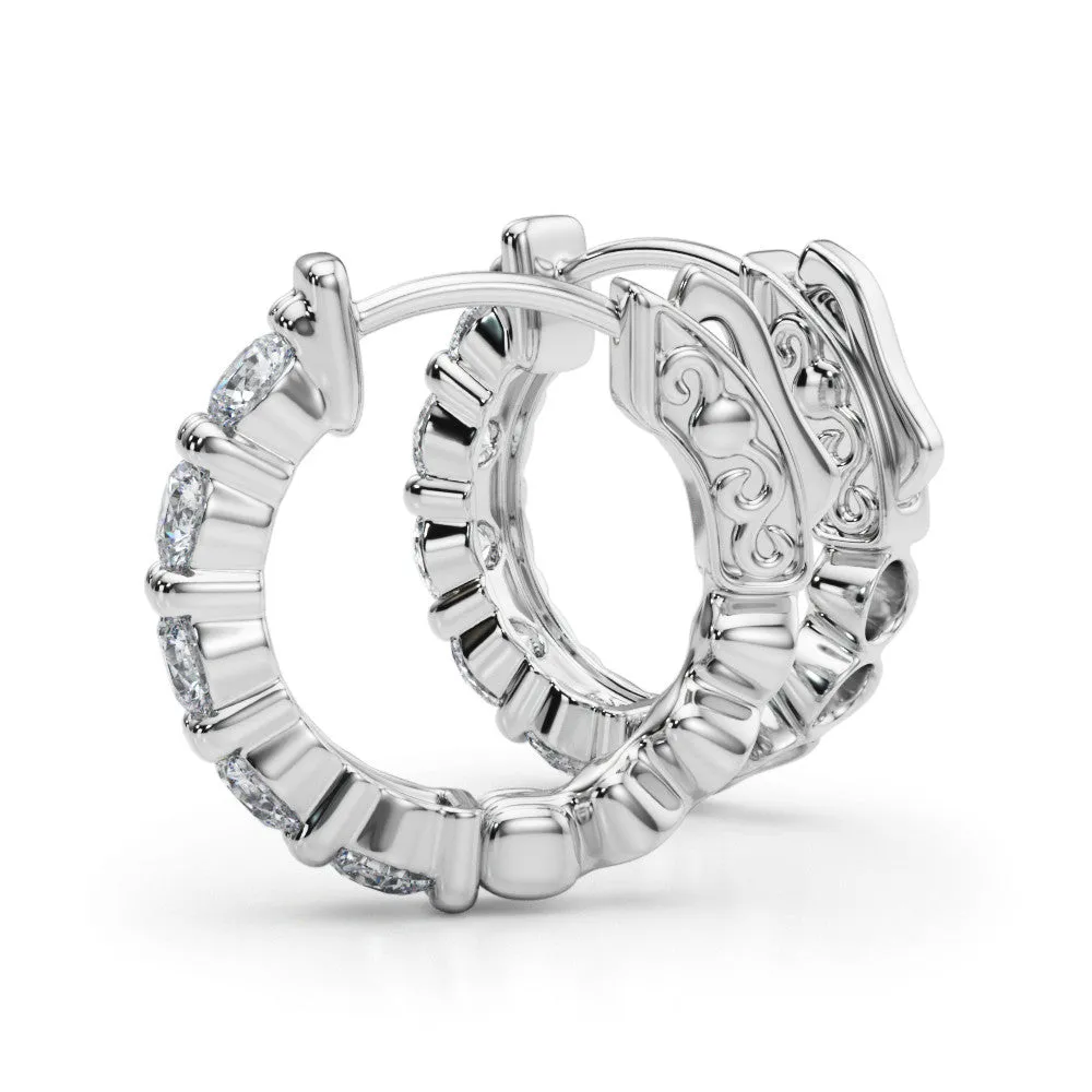 Ladies Hoop Earring 41115 Natural Diamond