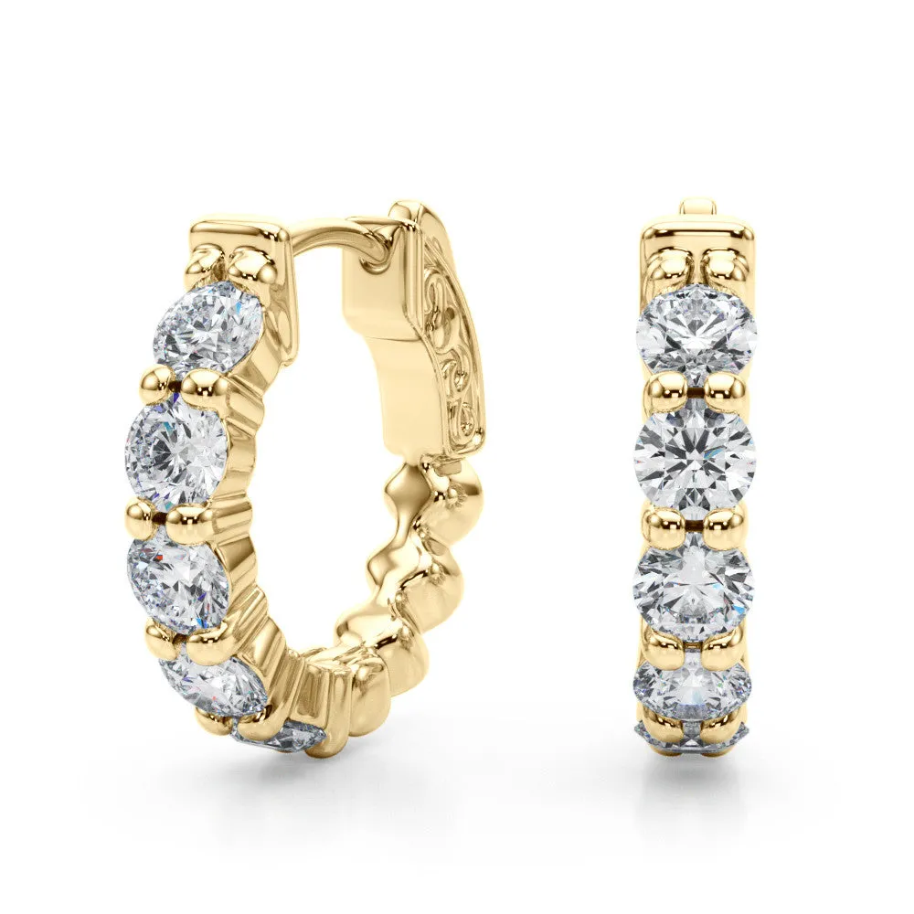 Ladies Hoop Earring 41115 Natural Diamond