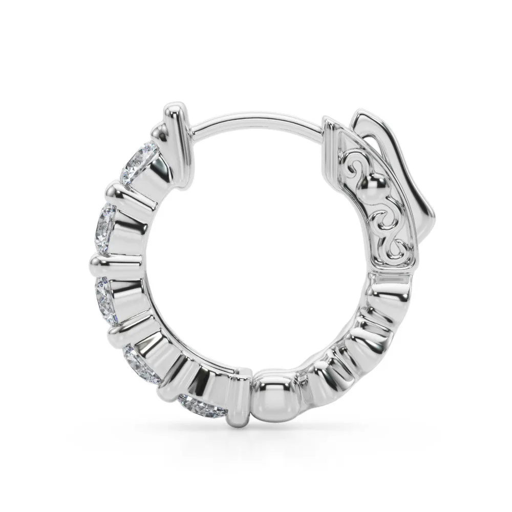 Ladies Hoop Earring 41115 Natural Diamond